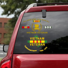 Personalized Vietnam Veteran Car Sticker