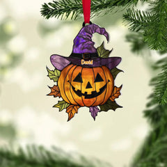 Halloween Jack-O'-Lanten Personalized Ornament With Name