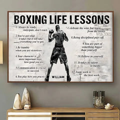 Personalized Boxing Life Lessons Poster-Gift For Boxing Lovers