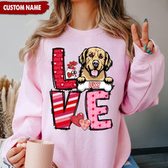 Love Dog Pet Personalized Sweatshirt Hoodie T-shirt